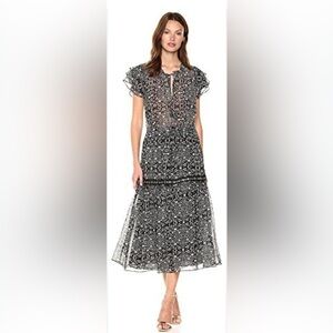 Misa Los Angeles Midi Anis dress